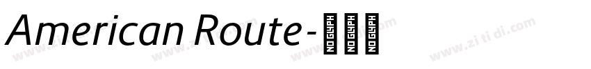 American Route字体转换